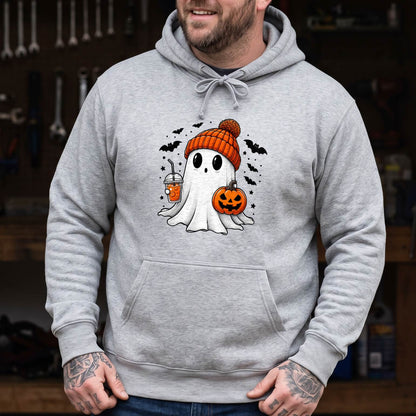 Cute Ghost Halloween Shirt, Cozy Beanie Ghost T-Shirt, Pumpkin Spooky Season Sweatshirt & Hoodie, Unisex Fall Gift