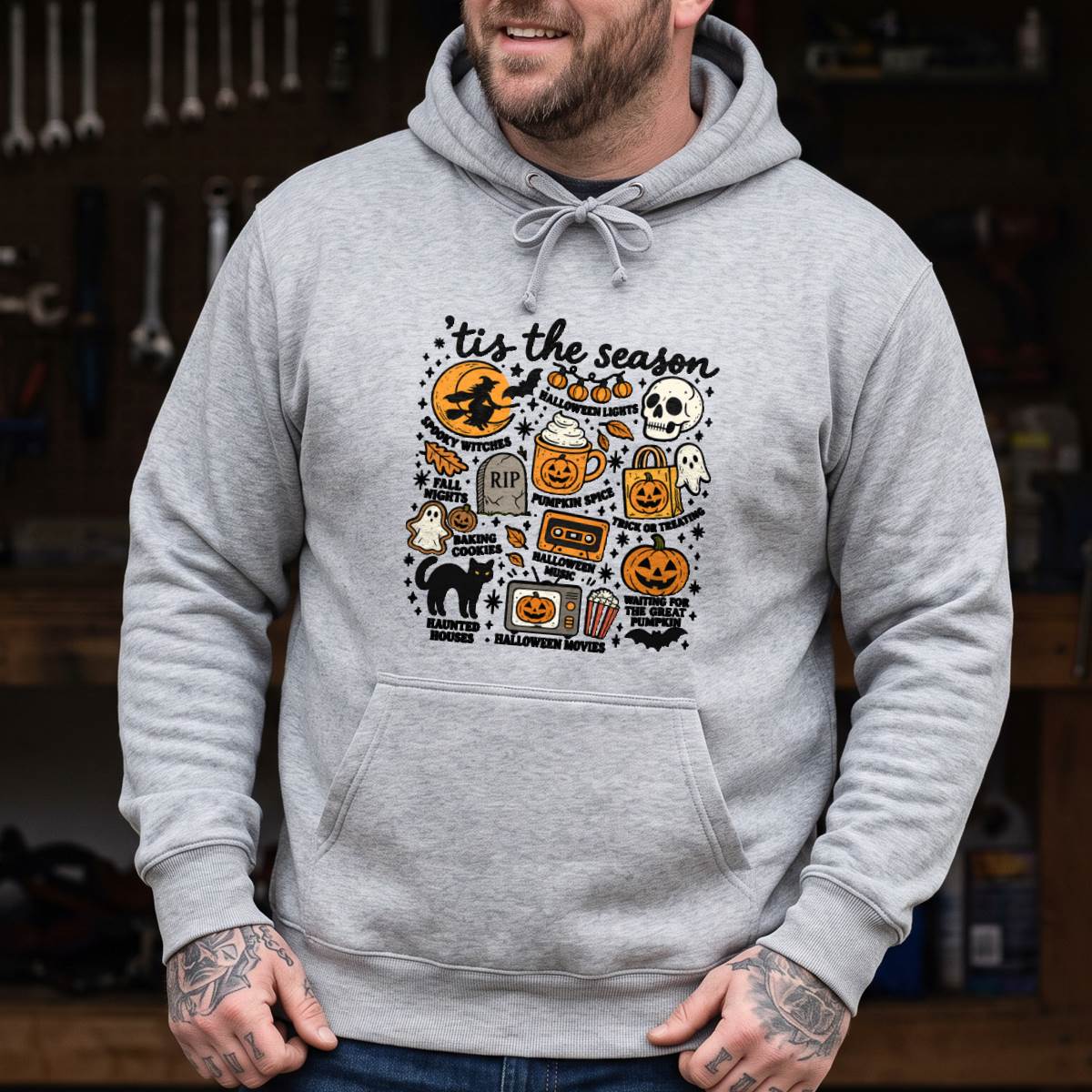 Tis the Season Halloween Shirt, Spooky Collage T-Shirt, Unisex Sweatshirt & Hoodie, Halloween Gift