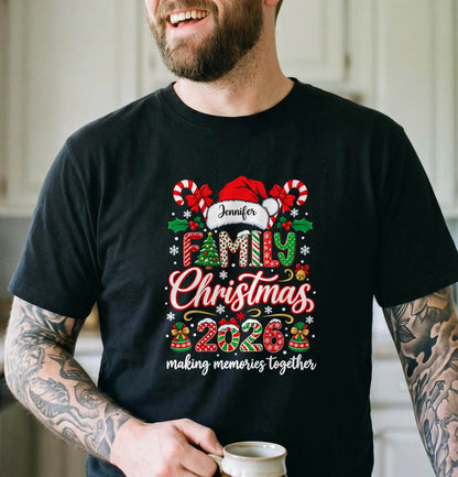 Personalized Family Christmas Shirt 2026, Custom Name T-Shirt, Sweatshirt & Hoodie, Unisex Holiday Gift