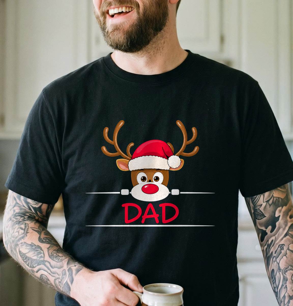 Mummy and Dad Reindeer Christmas Shirt, Matching Holiday T-Shirt, Sweatshirt & Hoodie