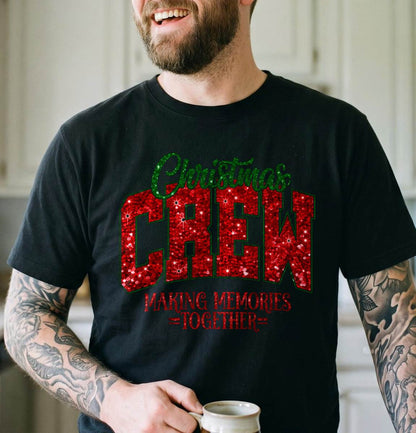 Personalized Christmas Crew Shirt, Custom Family Name T-Shirt, Sweatshirt & Hoodie, Unisex Holiday Gift