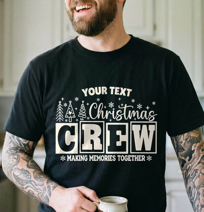Personalized Christmas Crew Shirt, Custom Family Name T-Shirt, Sweatshirt & Hoodie, Unisex Holiday Gift