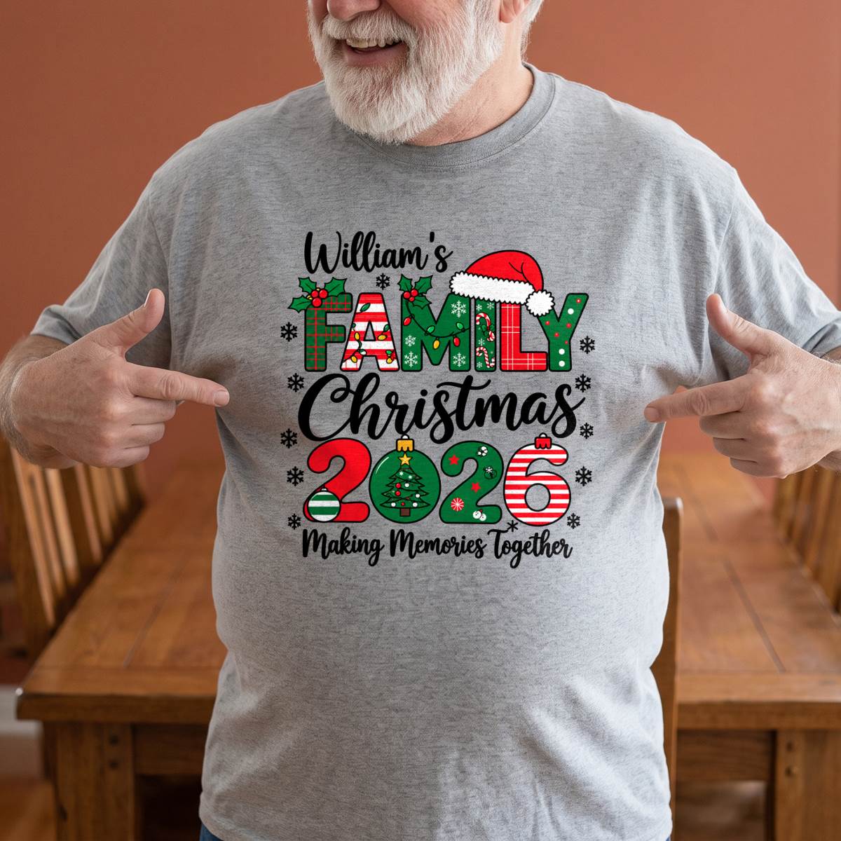 Personalized Family Christmas 2026 Shirt, Custom Name T-Shirt, Sweatshirt & Hoodie