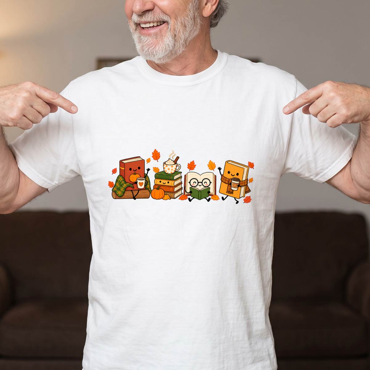 Cozy Fall Book Lover Shirt, Cute Reading and Coffee T-Shirt, Sweatshirt & Hoodie, Librarian Gift