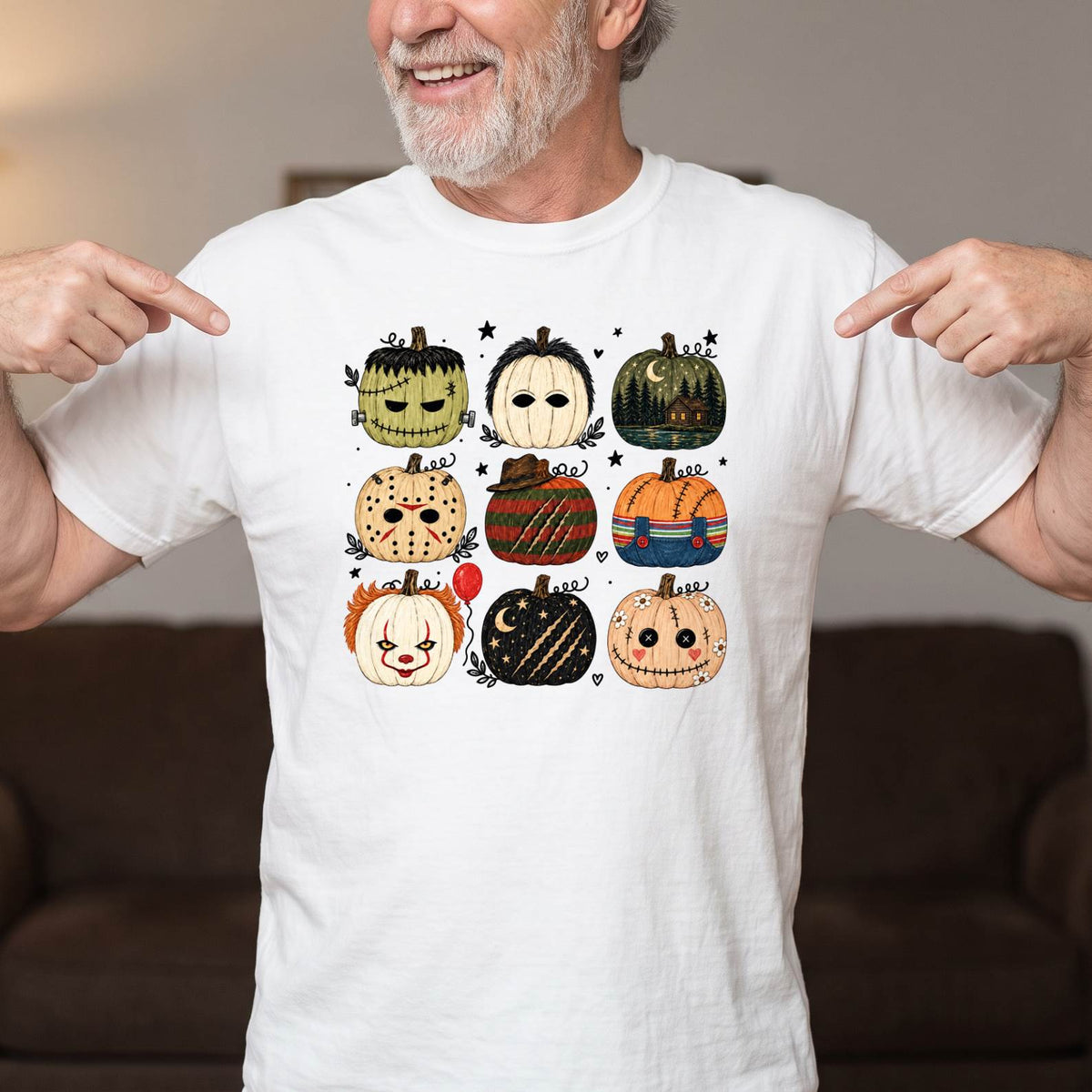 Vintage Horror Pumpkin Shirt, Spooky Monster Halloween T-Shirt, Retro Scary Sweatshirt & Hoodie, Unisex Fall Gift