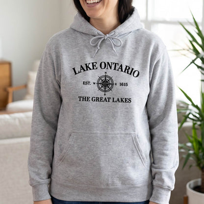 Lake Ontario The Great Lakes Shirt, Vintage Compass T-Shirt, Unisex Sweatshirt & Hoodie, Lake Lover Gift