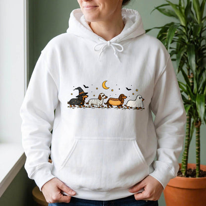 Dachshund Halloween Costume Parade Shirt, Funny Wiener Dog T-Shirt, Unisex Sweatshirt & Hoodie, Dog Lover Gift