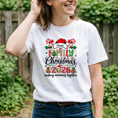 Personalized Family Christmas Shirt 2026, Custom Name T-Shirt, Sweatshirt & Hoodie, Unisex Holiday Gift