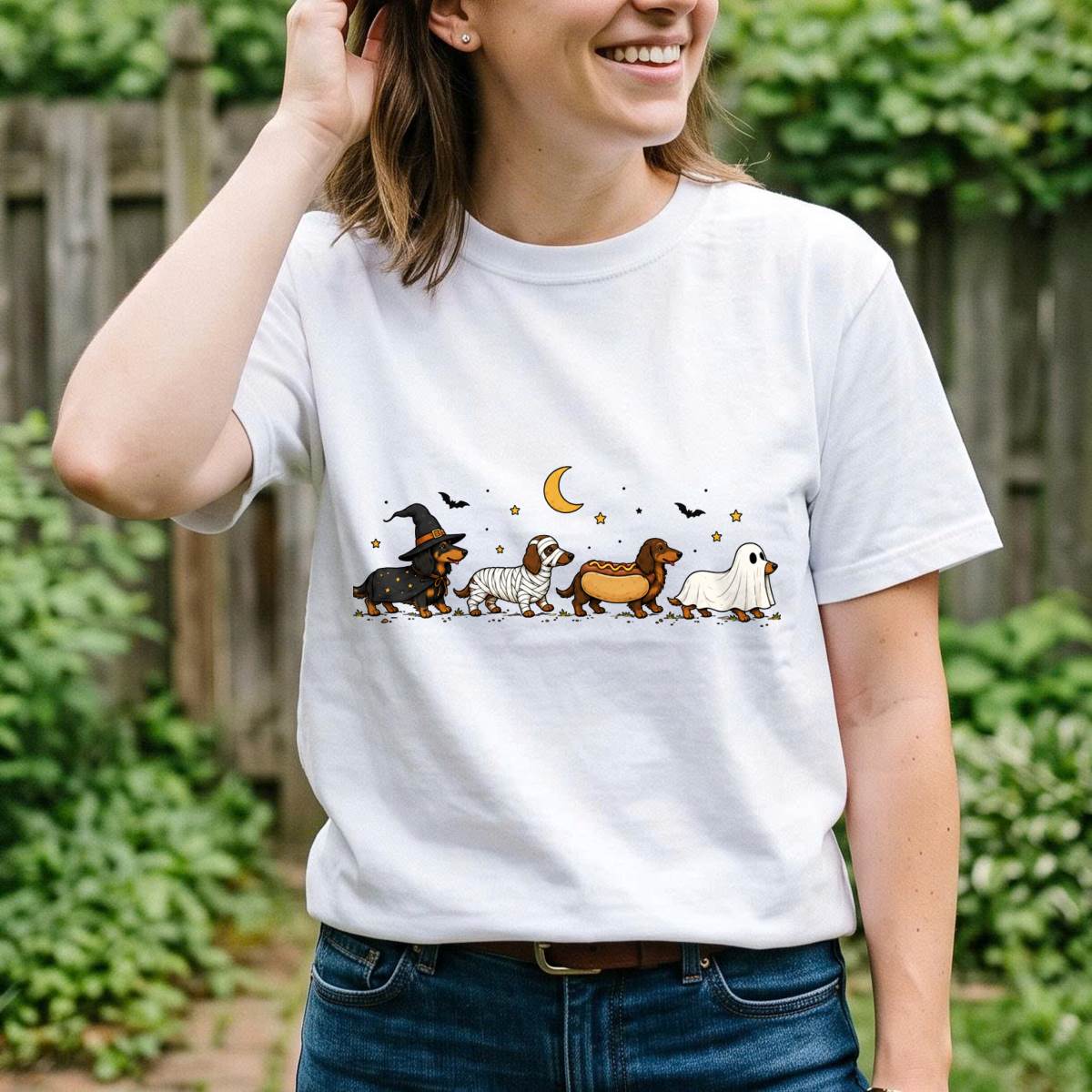 Dachshund Halloween Costume Parade Shirt, Funny Wiener Dog T-Shirt, Unisex Sweatshirt & Hoodie, Dog Lover Gift