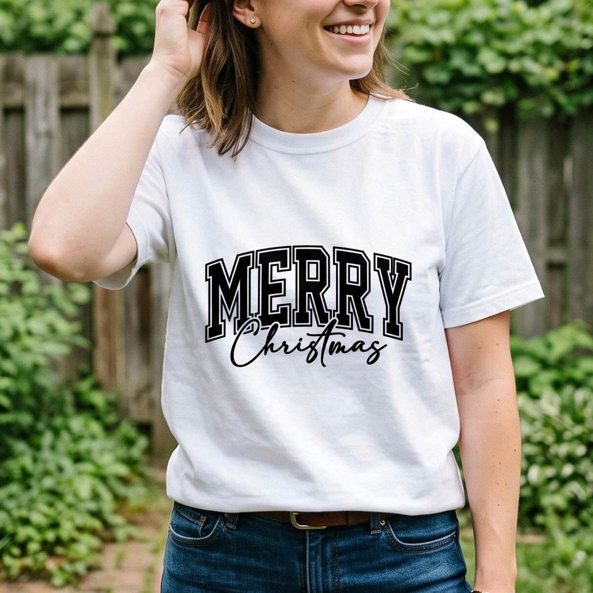 Personalized Name Christmas Varsity Shirt, Custom T-Shirt, Sweatshirt & Hoodie