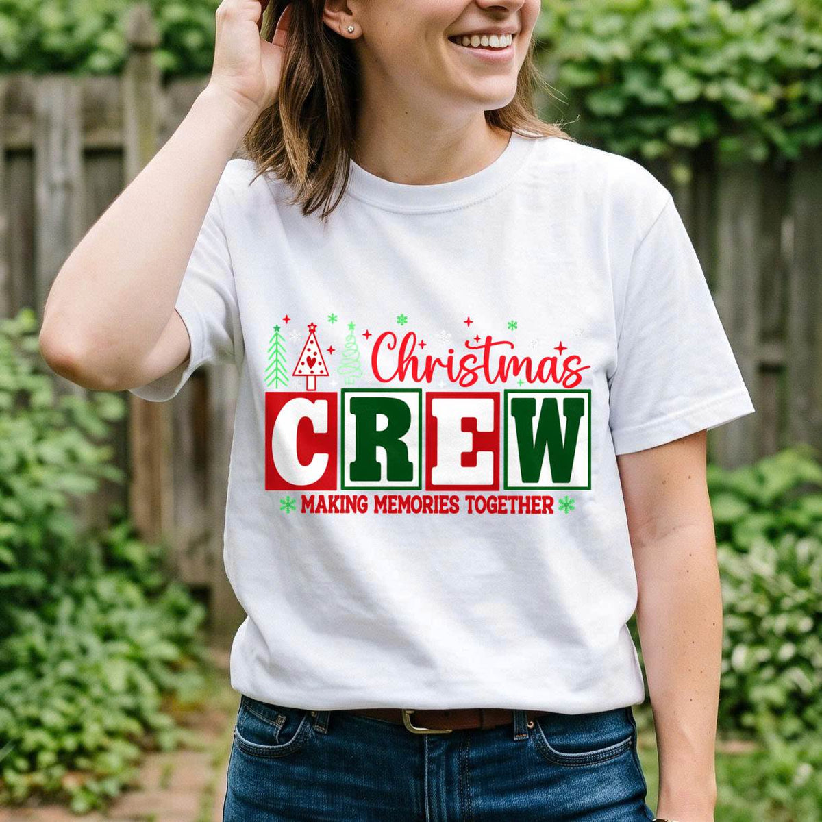 Personalized Christmas Crew Shirt, Custom Family Name T-Shirt, Sweatshirt & Hoodie, Unisex Holiday Gift