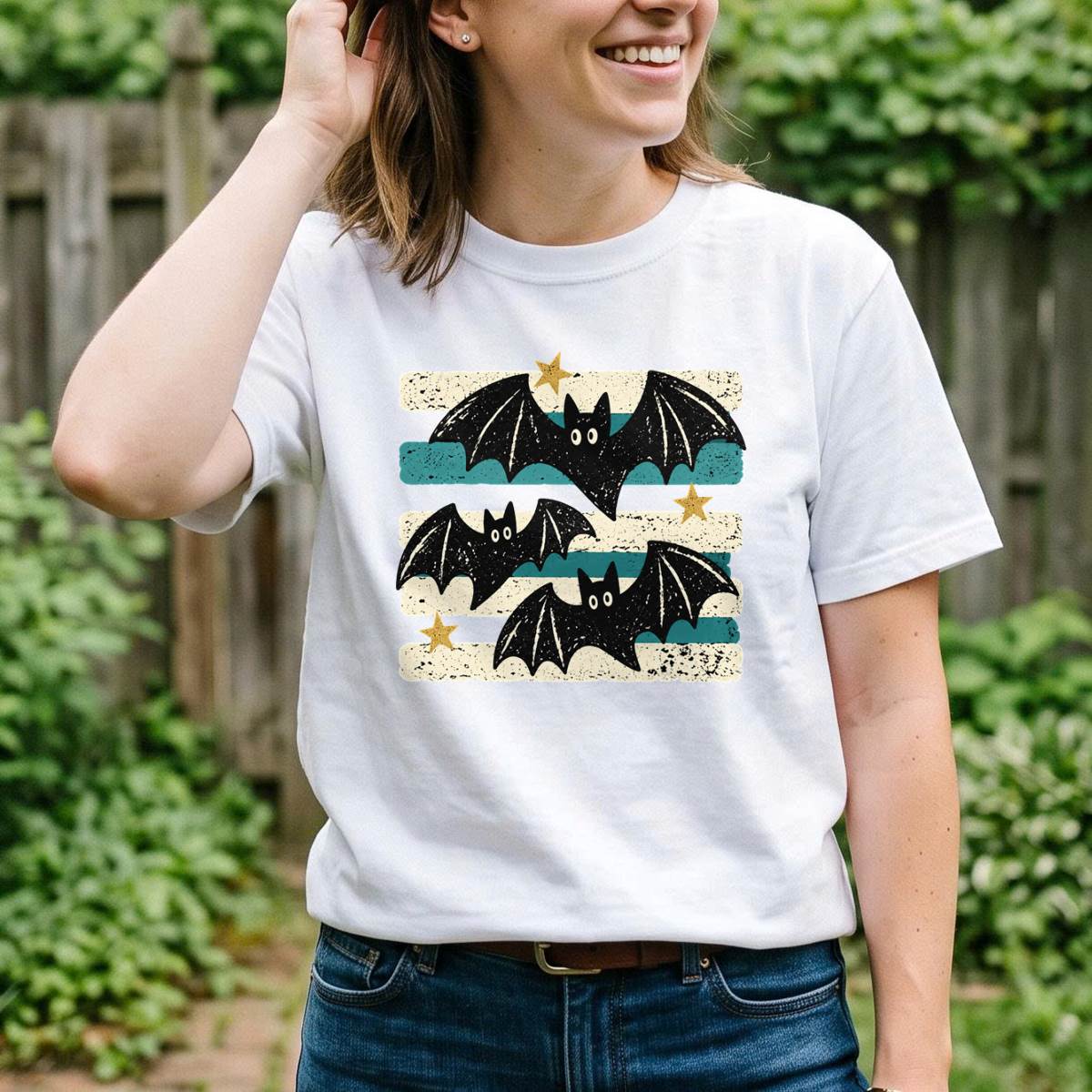 Retro Black Bat Halloween Shirt, Vintage Spooky T-Shirt, Sweatshirt & Hoodie, Halloween Gift