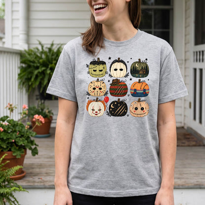 Vintage Horror Pumpkin Shirt, Spooky Monster Halloween T-Shirt, Retro Scary Sweatshirt & Hoodie, Unisex Fall Gift