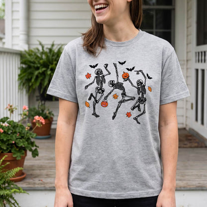 Dancing Skeletons Halloween Shirt, Funny Spooky T-Shirt, Unisex Sweatshirt & Hoodie, Halloween Gift