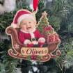 Personalized 2D Flat Initial Christmas Ornament, Custom Name Wooden Ornament, Monogram Letter Gift, Family Christmas Keepsake - product image 2